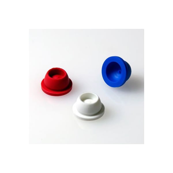 Globe Scientific Cap, Plug, 12/13mm, Santoprene, for Vacuum and Test Tubes, BLUE, 1000/Pack 113150B - main